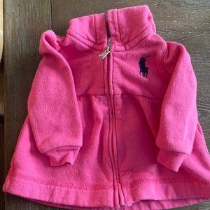 Ralph Lauren, pink sweater zip up